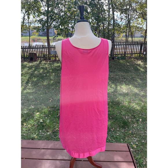 Vanity Fair Pink Nylon Sleeveless Nightgown XL Made In USA - Picture 7 of 10